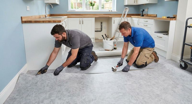 Sheet Linoleum Installation in Worcester, MA