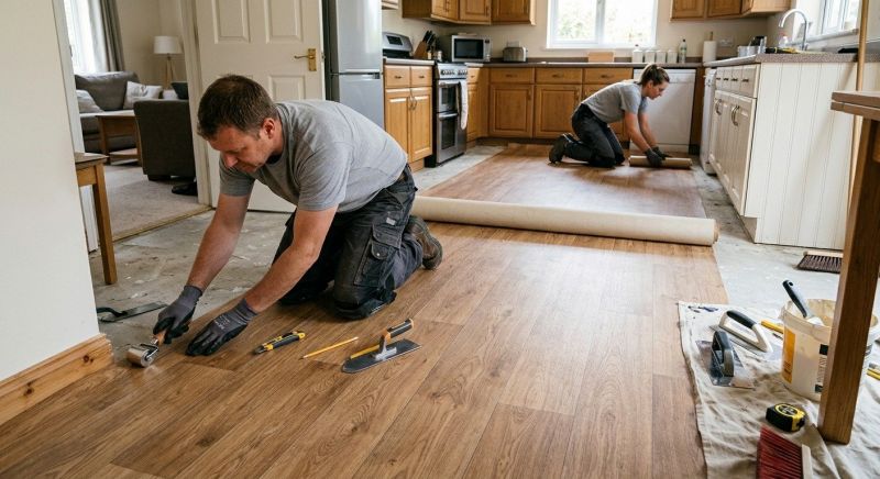 Linoleum Floor Installation in Hudson, MA