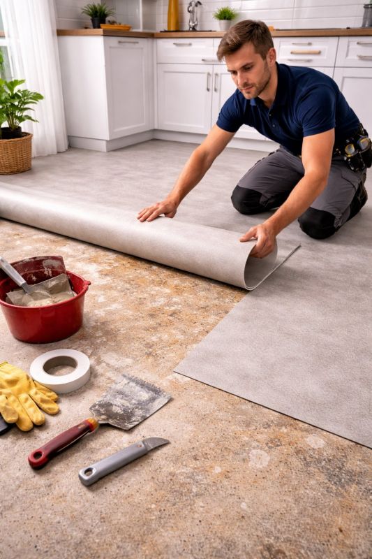 Linoleum Floor Installation in West Boylston, MA