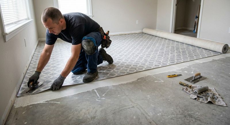 Sheet Linoleum Installation in Needham, MA