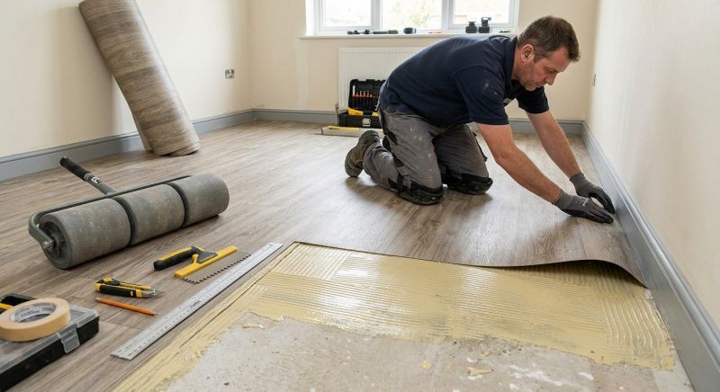 Sheet Vinyl Installation in Sherborn, MA