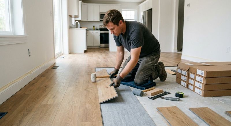 Vinyl Plank Floor Installation in Hudson, MA